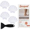 imageNonSlip Bathtub Stickers 24 PCS Shell Safety Bathroom Tubs Showers Treads Adhesive Decals Scraper ClearClear