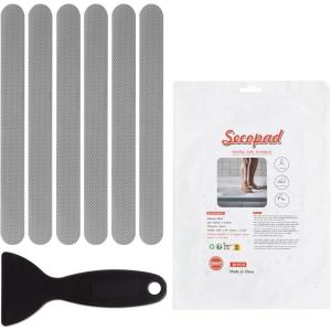 image36PCS Non Slip Bathtub Stickers Shower Floor Non Slip Grip Stickers with Premium ScraperGrey