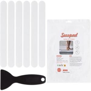 image36PCS Non Slip Bathtub Stickers Shower Floor Non Slip Grip Stickers with Premium ScraperWhite