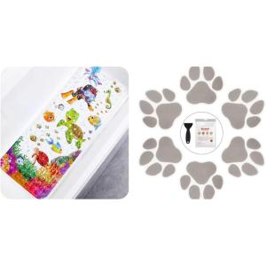 image40 X 16 Inch Baby Bath Mat and 20 pcs Large Paw Bathtub Stickers