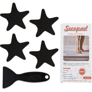 imageAnti Slip Shower Stickers Safety Bathtub Strips Adhesive Decals with Premium Scraper BlueBlack