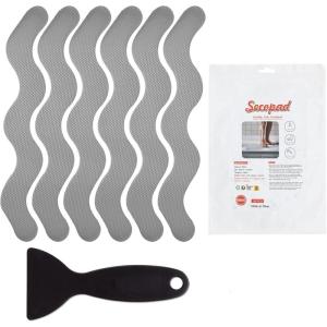 imagePatented 36 PCS Anti Slip Shower Stickers Safety Bathtub Strips Adhesive Decals with Premium Scraper for Bath Tub Shower StairsGrey