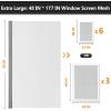 imageGrey 48IN X 177IN Window Screens Replacement Repair Kit and 2 in X 30 FT 360IN Window Screen Repair Tape