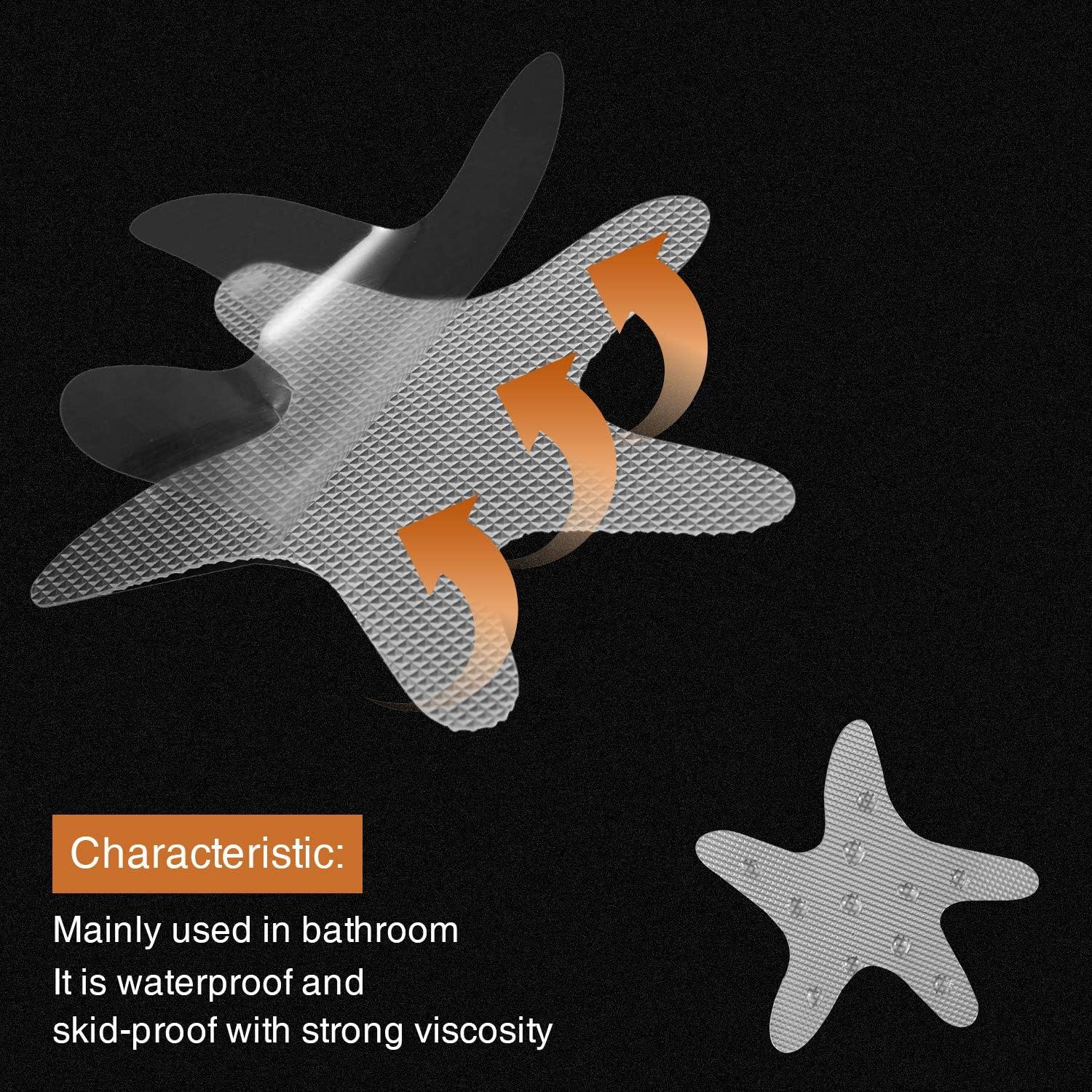 imageAnti Slip Shower Stickers 24 PCS Safety Bathtub Stickers Adhesive Decals with Premium Scraper for Bath Tub Shower Stairs Ladders Boats ClearClear