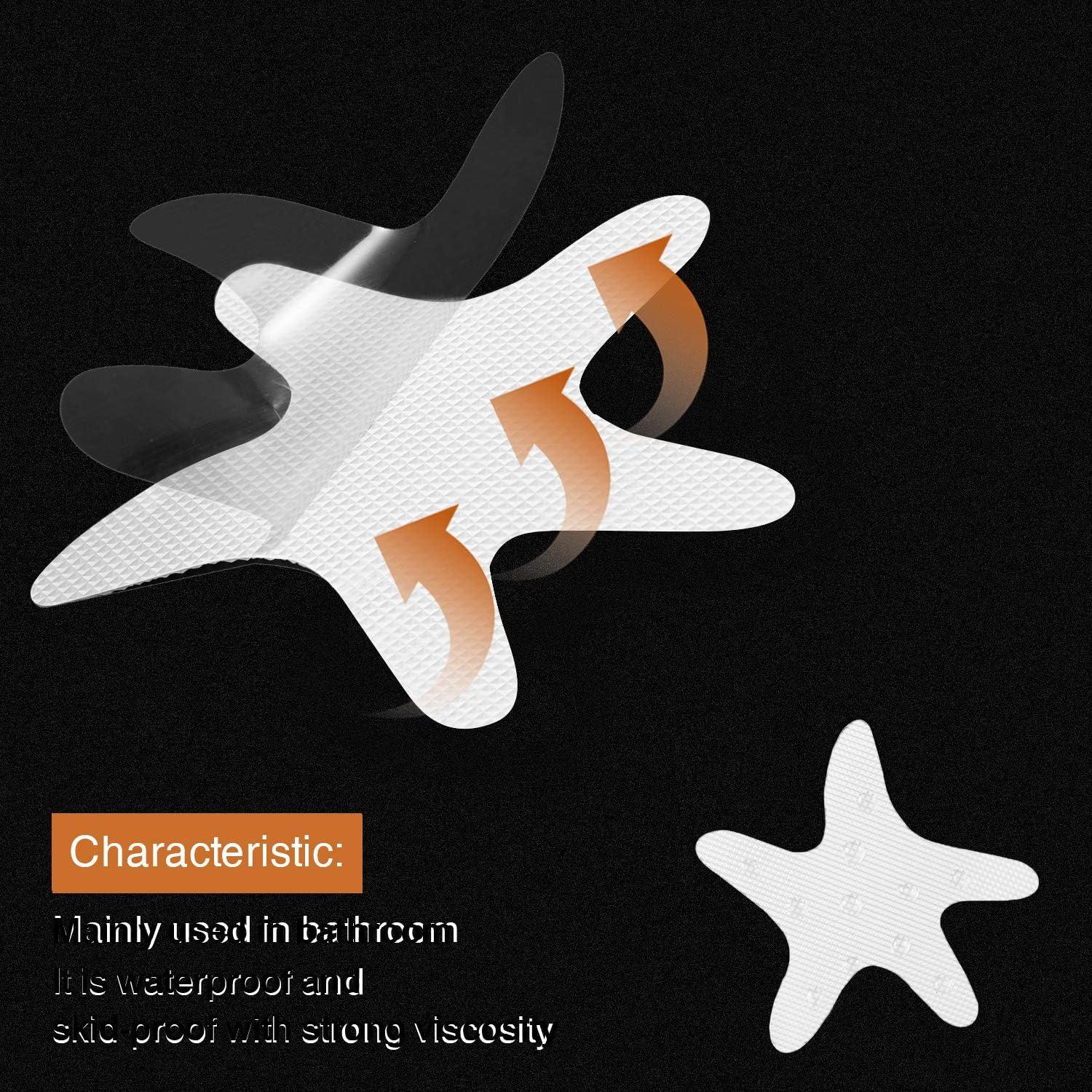 imageAnti Slip Shower Stickers 24 PCS Safety Bathtub Stickers Adhesive Decals with Premium Scraper for Bath Tub Shower Stairs Ladders Boats ClearWhite