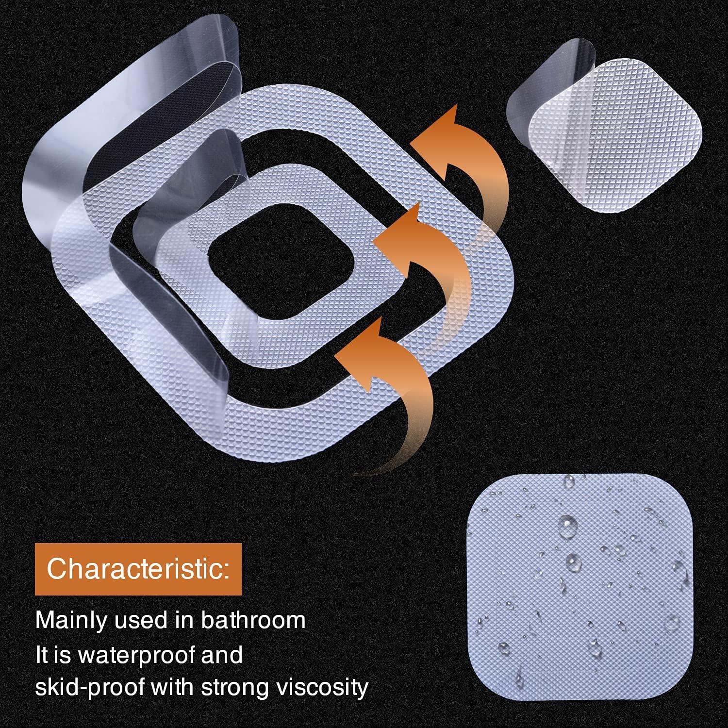 imageNonSlip Bathtub Stickers 36 PCS Safety Bathroom Tubs Showers Treads Adhesive Decals Scraper ClearClear