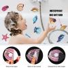 imageNon Slip Bathtub Stickers 16 PCS Adhesive Kids Sea Shell Anti Slip Decal Treads for Shower and Bath Tub with Premium Scraper