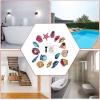 imageNon Slip Bathtub Stickers 16 PCS Adhesive Kids Sea Shell Anti Slip Decal Treads for Shower and Bath Tub with Premium Scraper