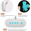 imageOriginal Bathtub Stickers NonSlip 12PCS Safety Shower Treads Adhesive Appliques with Premium Scraper GreyBlue