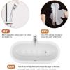 imageOriginal Bathtub Stickers NonSlip 12PCS Safety Shower Treads Adhesive Appliques with Premium Scraper GreyClear