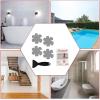 imageOriginal Bathtub Stickers NonSlip 12PCS Safety Shower Treads Adhesive Appliques with Premium Scraper GreyGrey