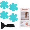 imageOriginal Bathtub Stickers NonSlip 12PCS Safety Shower Treads Adhesive Appliques with Premium Scraper GreyBlue