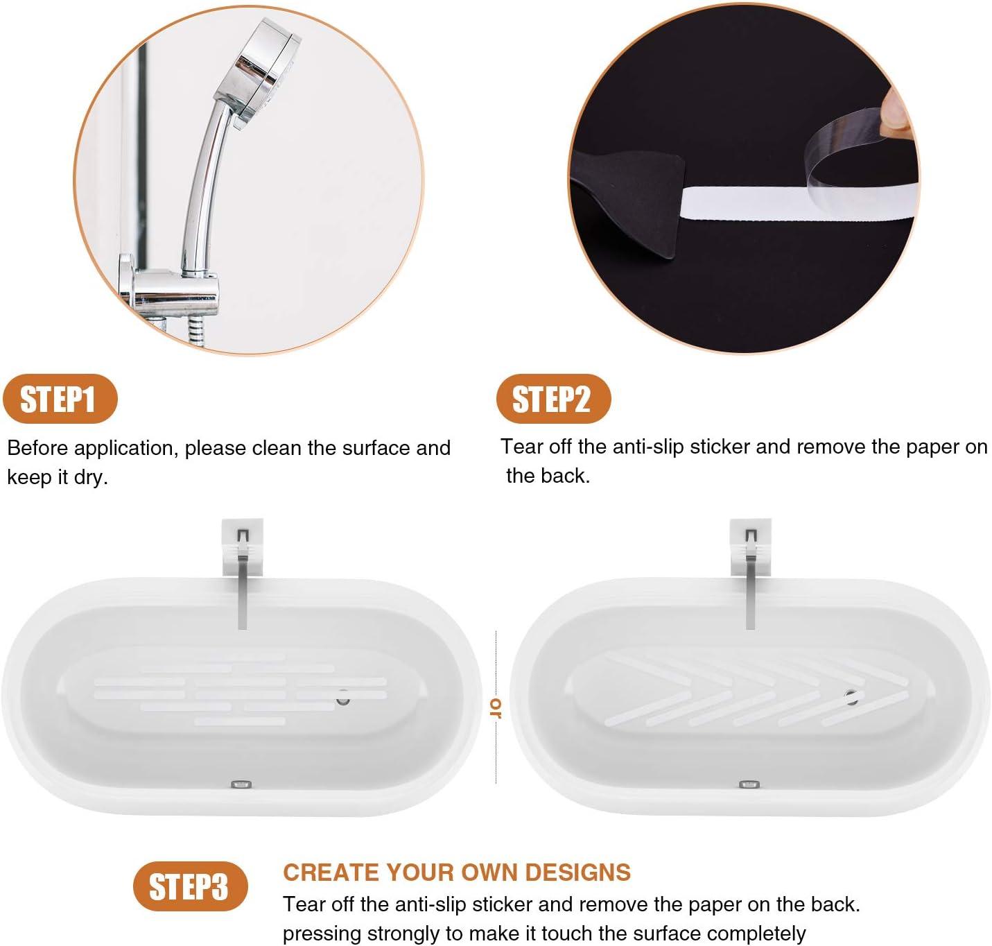 imageAnti Slip Shower Stickers Safety Bathtub Strips Adhesive Decals with Premium Scraper for Bath Tub Shower Stairs Ladders Boats BlueWhite