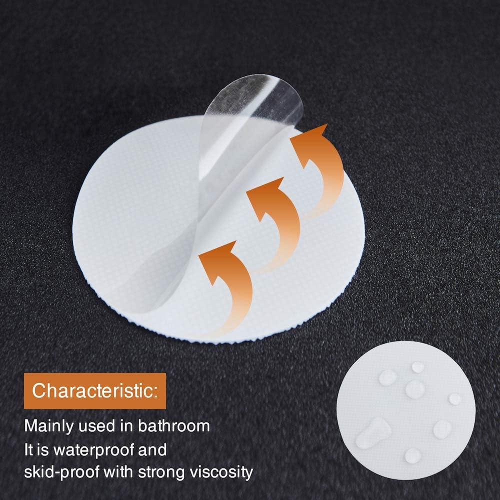 imageBathtub Stickers NonSlip 12PCS Safety Shower Treads Adhesive Appliques with Premium Scraper GreyWhite