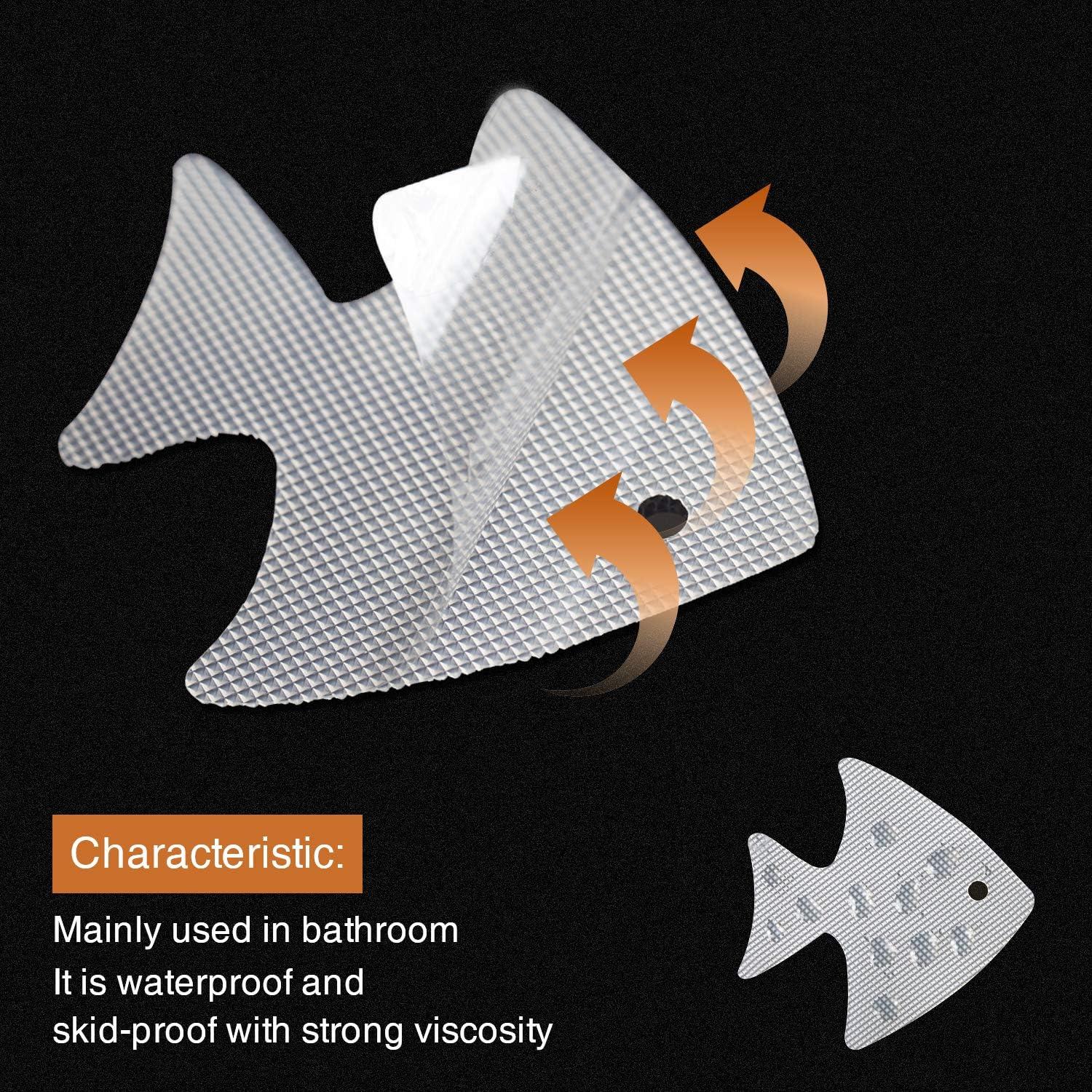 imageBathtub Stickers NonSlip 24 PCS Safety Shower Treads Adhesive Appliques with Premium ScraperClear