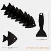 imageBathtub Stickers NonSlip 24 PCS Safety Shower Treads Adhesive Appliques with Premium ScraperBlack