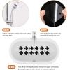 imageBathtub Stickers NonSlip 24 PCS Safety Shower Treads Adhesive Appliques with Premium ScraperBlack