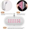 imageBathtub Stickers NonSlip 24 PCS Safety Shower Treads Adhesive Appliques with Premium ScraperPink