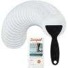 imageBathtub Stickers NonSlip 12PCS Safety Shower Treads Adhesive Appliques with Premium Scraper GreyClear