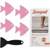 imageBathtub Stickers NonSlip 24 PCS Safety Shower Treads Adhesive Appliques with Premium ScraperPink