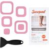 imageNonSlip Bathtub Stickers 36 PCS Safety Bathroom Tubs Showers Treads Adhesive Decals Scraper BluePink
