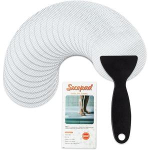 imageBathtub Stickers NonSlip 12PCS Safety Shower Treads Adhesive Appliques with Premium Scraper GreyClear