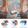 image:imageNon Slip Dolphin Bathtub Stickers 20 PCS Adhesive Kids Anti Slip Decal Treads for Shower and Bath Tub with Premium ScraperDolphin