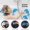 image:imageNon Slip Dolphin Bathtub Stickers 20 PCS Adhesive Kids Anti Slip Decal Treads for Shower and Bath Tub with Premium ScraperDolphin
