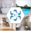 image:imageNon Slip Dolphin Bathtub Stickers 20 PCS Adhesive Kids Anti Slip Decal Treads for Shower and Bath Tub with Premium ScraperDolphin