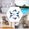 image:imageNon Slip Dolphin Bathtub Stickers 20 PCS Adhesive Kids Anti Slip Decal Treads for Shower and Bath Tub with Premium ScraperShark