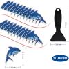 image:imageNon Slip Dolphin Bathtub Stickers 20 PCS Adhesive Kids Anti Slip Decal Treads for Shower and Bath Tub with Premium ScraperShark