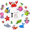 image:imageNon Slip Bathtub Stickers 18 PCS Sea Adhesive Kids Anti Slip Decal Treads for Shower and Bath Tub with Premium Scraper