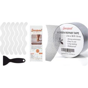 image:image24 PCS Patented Anti Slip Shower Stickers and 2 in X 30 FT 360IN Grey Window Screen Repair Tape
