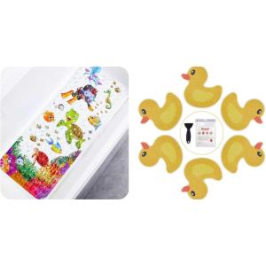 image:image40 X 16 Inch Baby Bath Mat and 20 pcs Duck Bathtub Stickers