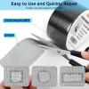 image:image24 PCS Grey Patented Anti Slip Shower Stickers and 2 in X 30 FT 360IN Black Window Screen Repair Tape