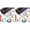 image:imageWindow Screen Door Repair Kit 48 x 177 Screen Door Mesh Replacement Kit Durable Fiberglass Mesh Roll with Tools for Windows Doors Patio and Porch Replacement Black Pack of 2Black