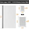 image:imageWindow Screen Door Repair Kit 48 x 177 Screen Door Mesh Replacement Kit Durable Fiberglass Mesh Roll with Tools for Windows Doors Patio and Porch Replacement Black Pack of 2Gray