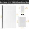 image:imageWindow Screen Door Repair Kit 48 x 177 Screen Door Mesh Replacement Kit Durable Fiberglass Mesh Roll with Tools for Windows Doors Patio and Porch Replacement Black Pack of 2Gray