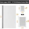 image:imageWindow Screen Door Repair Kit 48 x 177 Screen Door Mesh Replacement Kit Durable Fiberglass Mesh Roll with Tools for Windows Doors Patio and Porch Replacement Black Pack of 2Gray