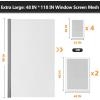 image:imageWindow Screen Door Repair Kit 48 x 177 Screen Door Mesh Replacement Kit Durable Fiberglass Mesh Roll with Tools for Windows Doors Patio and Porch Replacement Black Pack of 2Gray
