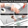 image:imageWindow Screen Door Repair Kit 48 x 177 Screen Door Mesh Replacement Kit Durable Fiberglass Mesh Roll with Tools for Windows Doors Patio and Porch Replacement Black Pack of 2Black