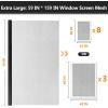 image:imageWindow Screen Door Repair Kit 48 x 177 Screen Door Mesh Replacement Kit Durable Fiberglass Mesh Roll with Tools for Windows Doors Patio and Porch Replacement Black Pack of 2Black