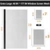 image:imageWindow Screen Door Repair Kit 48 x 177 Screen Door Mesh Replacement Kit Durable Fiberglass Mesh Roll with Tools for Windows Doors Patio and Porch Replacement Black Pack of 2Black